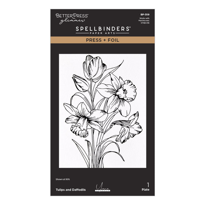 Tulips and Daffodils Press + Foil Plate by Yana Smakula