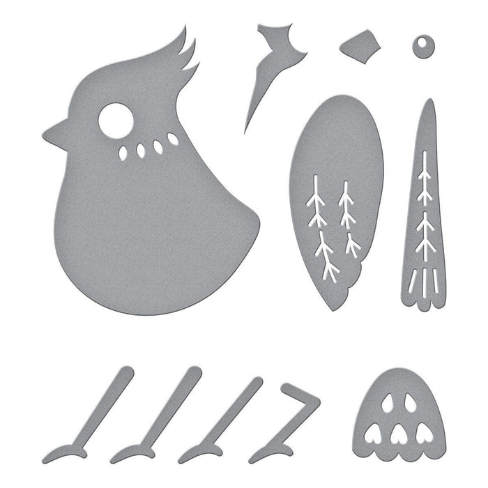 Tweet Cardinal Etched Dies