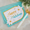 Upright Italic Happy Holidays Press + Foil Plate by Paul Antonio