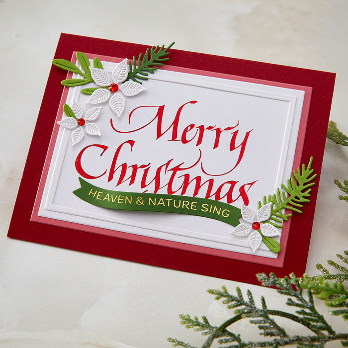 Upright Italic Holiday Sentiments Press + Foil Bundle by Paul Antonio