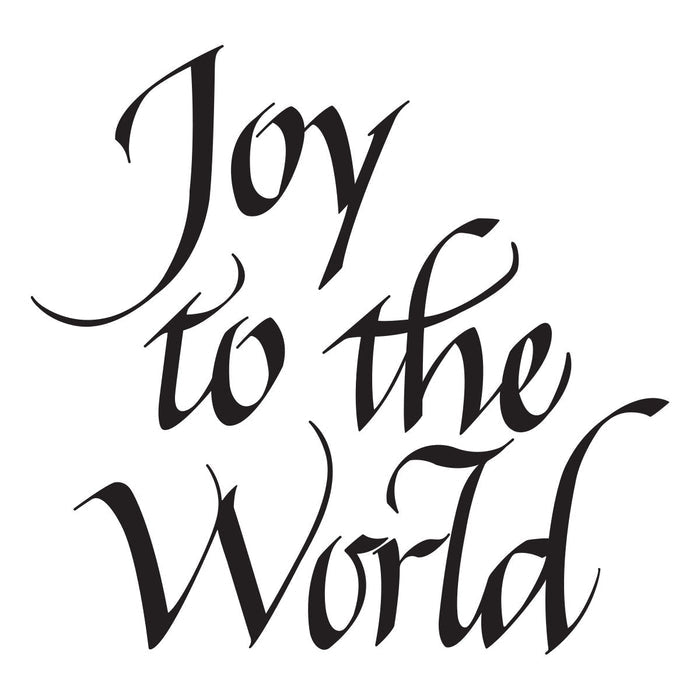 Upright Italic Joy to the World Press + Foil Plate by Paul Antonio
