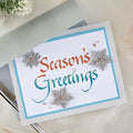 Upright Italic Season's Greetings Press + Foil Plate by Paul Antonio