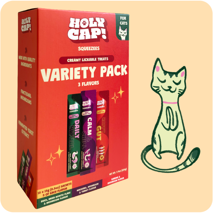 variety pack cat | holy cap!