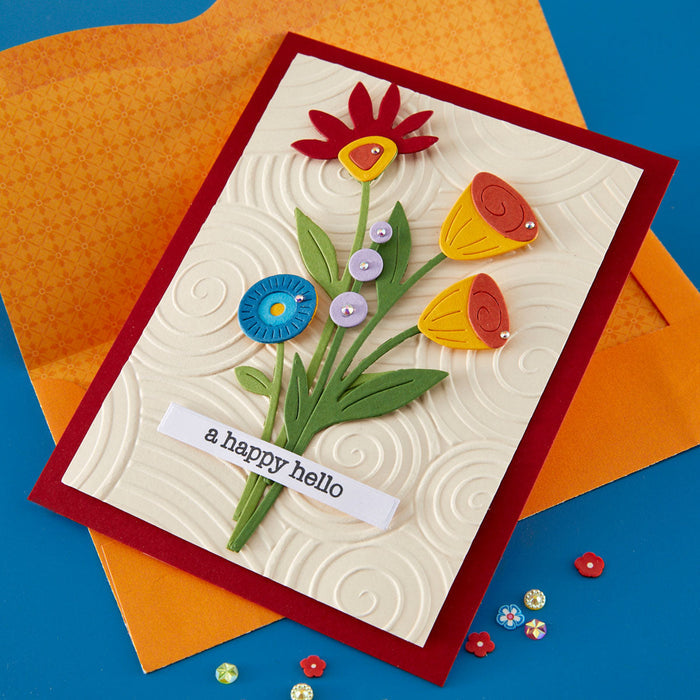 Whimsical Skies 3D Embossing Folder by Vicky Papaioannou