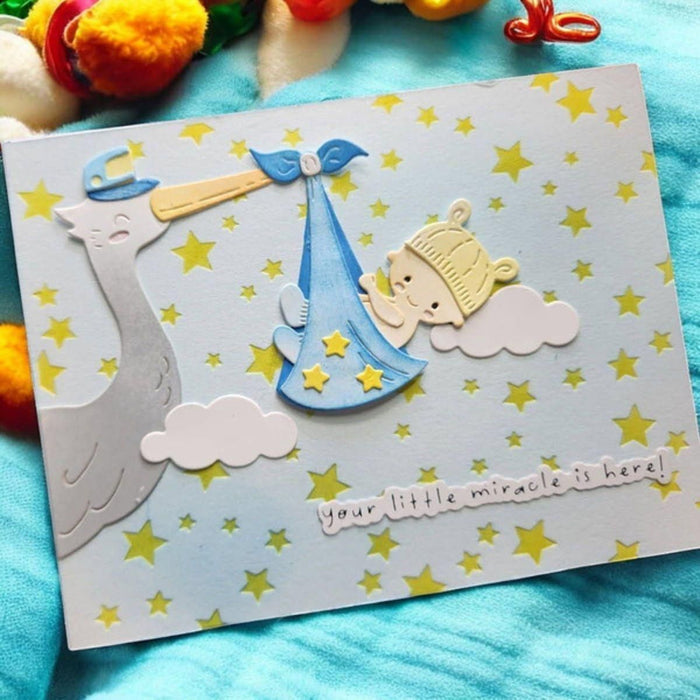 Wishing and Falling Stars 3D Embossing Folder and BetterPress Bundle