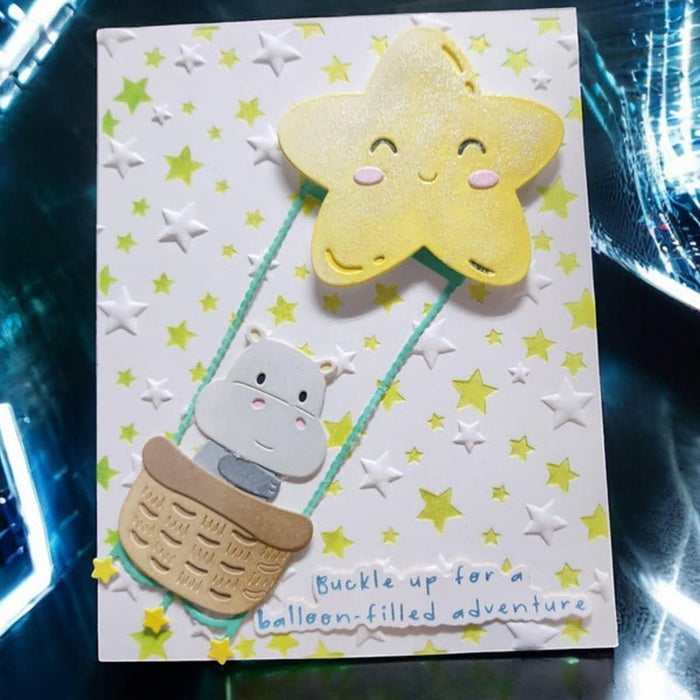 Wishing and Falling Stars 3D Embossing Folder and BetterPress Bundle