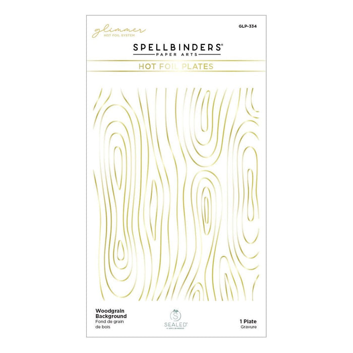 Woodgrain Background Glimmer Hot Foil Plate from Sealed for the Holidays Collection