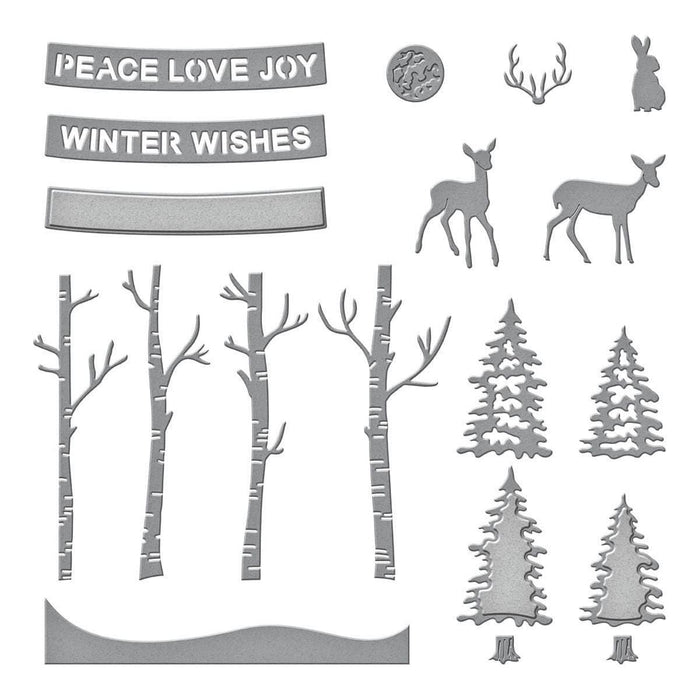 Woodland Scene Etched Dies by Simon Hurley