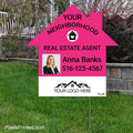 your neighborhood real estate agent yard sign PixelsPrinted
