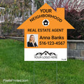 your neighborhood real estate agent yard sign PixelsPrinted